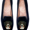 Bernese Black Velvet Slipper (Men)