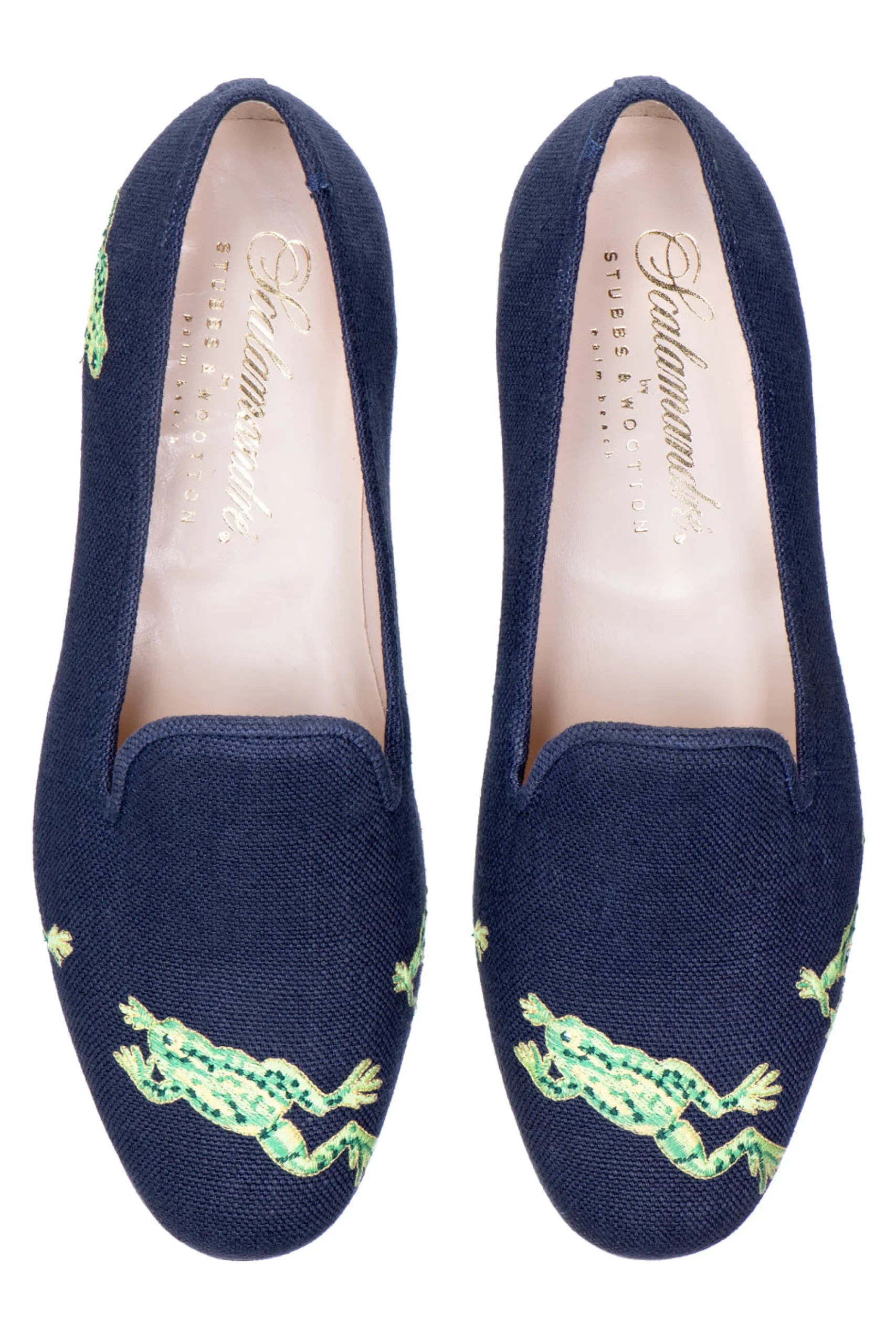 Calabasas Navy Linen Slipper (Women)