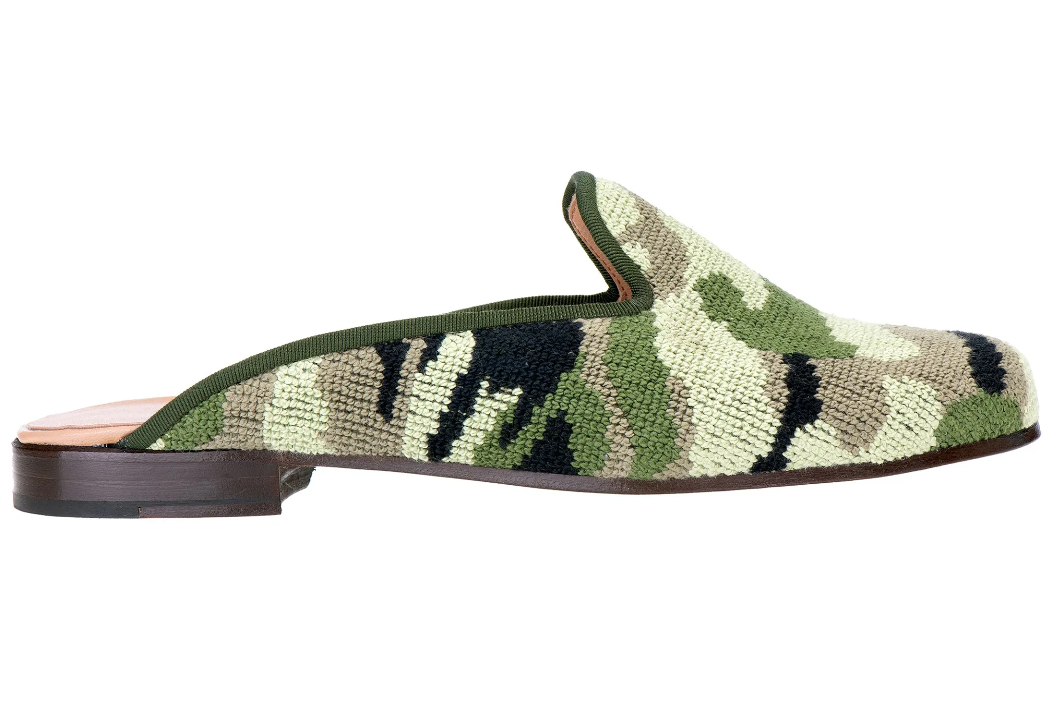 Camo Green Needlepoint Mule (Women)