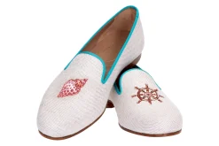 Conch Helm Linen Slipper (Men)