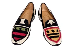Crest Color Needlepoint Slipper (Men)