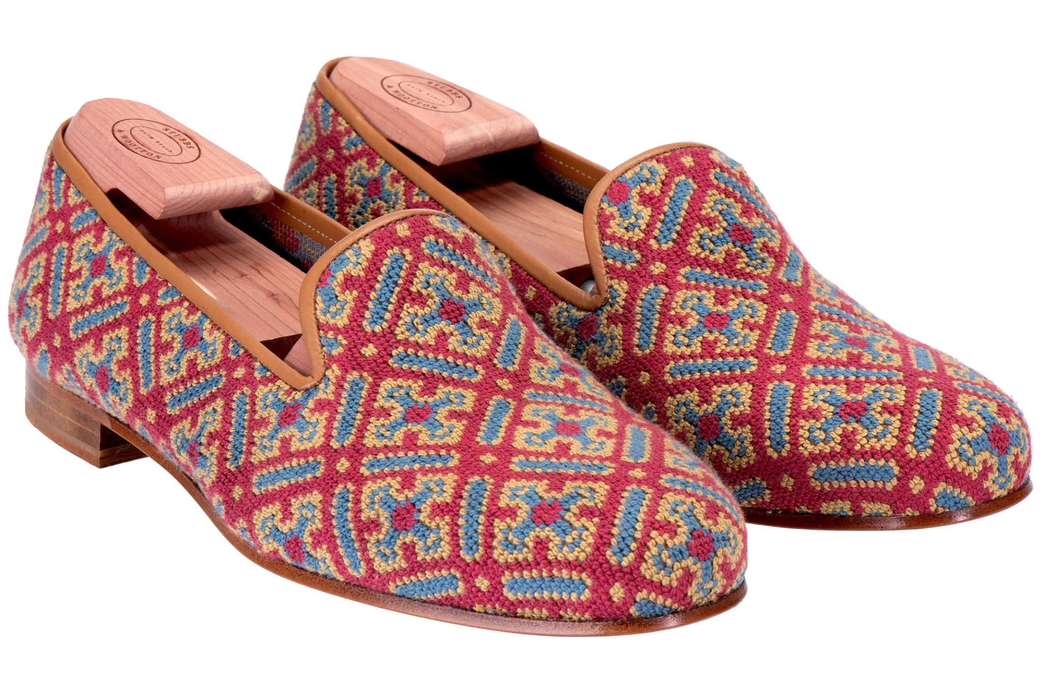 Cuenca Red Needlepoint Slipper (Men)