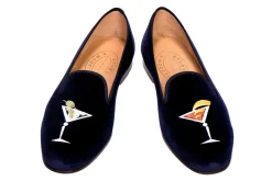 Martini Navy Velvet Slipper (Men)