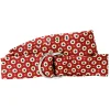 Medallion Cranberry Silk Belt