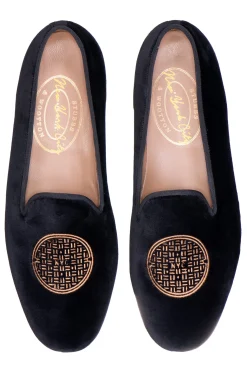 Metropolis Bronze Velvet Slipper (Men)