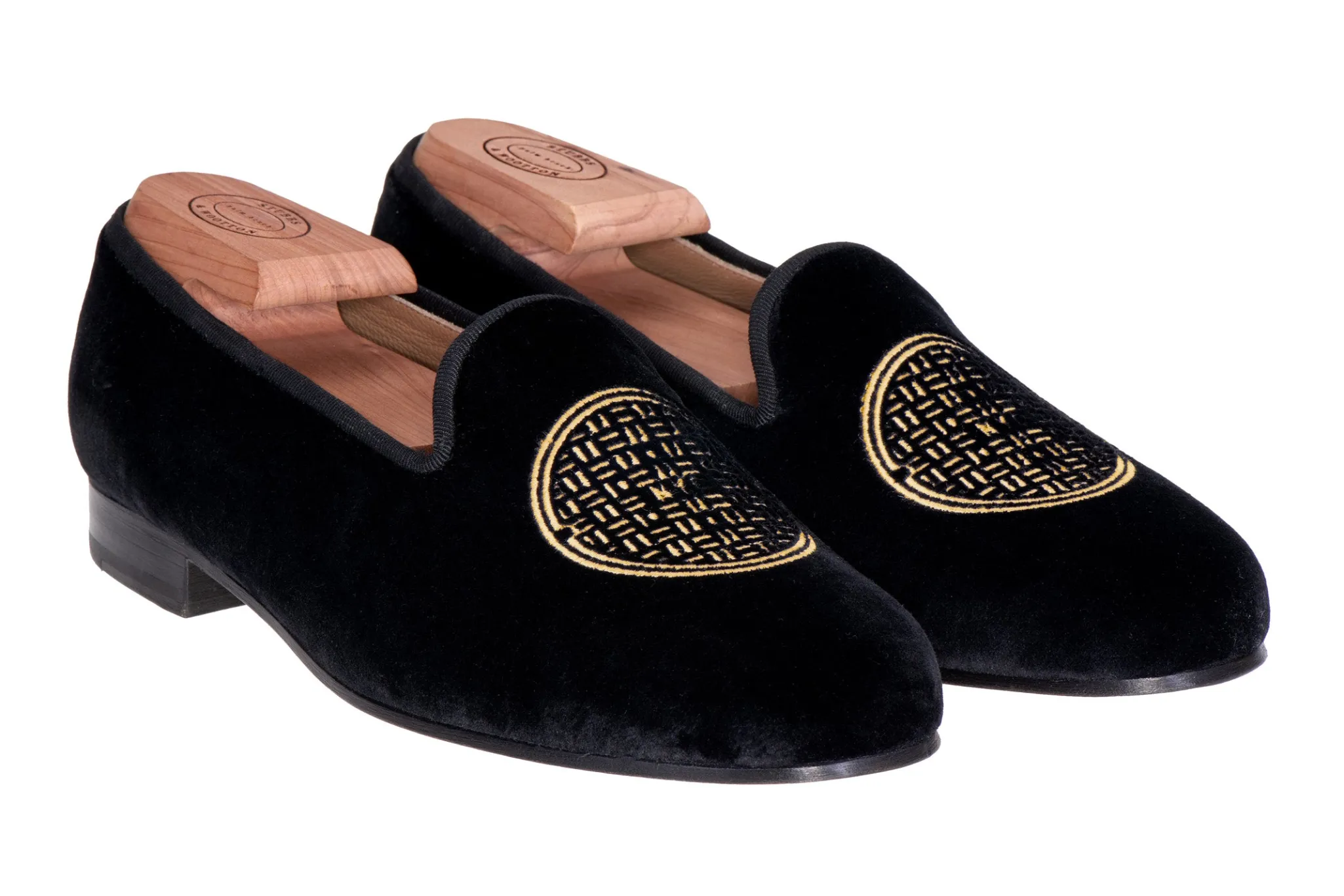 Metropolis Gold Velvet Slipper (Men)