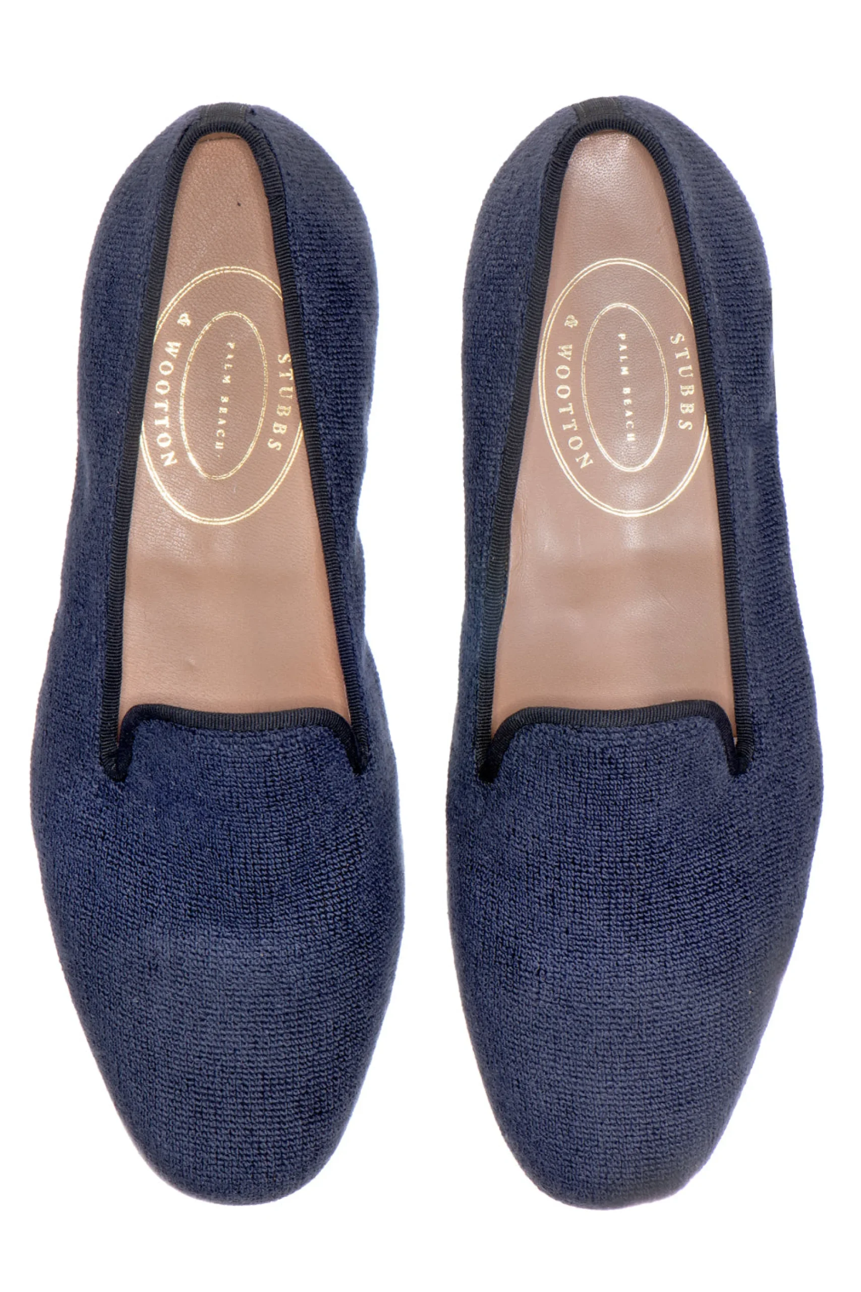 Navy Needlepoint Slipper (Men)