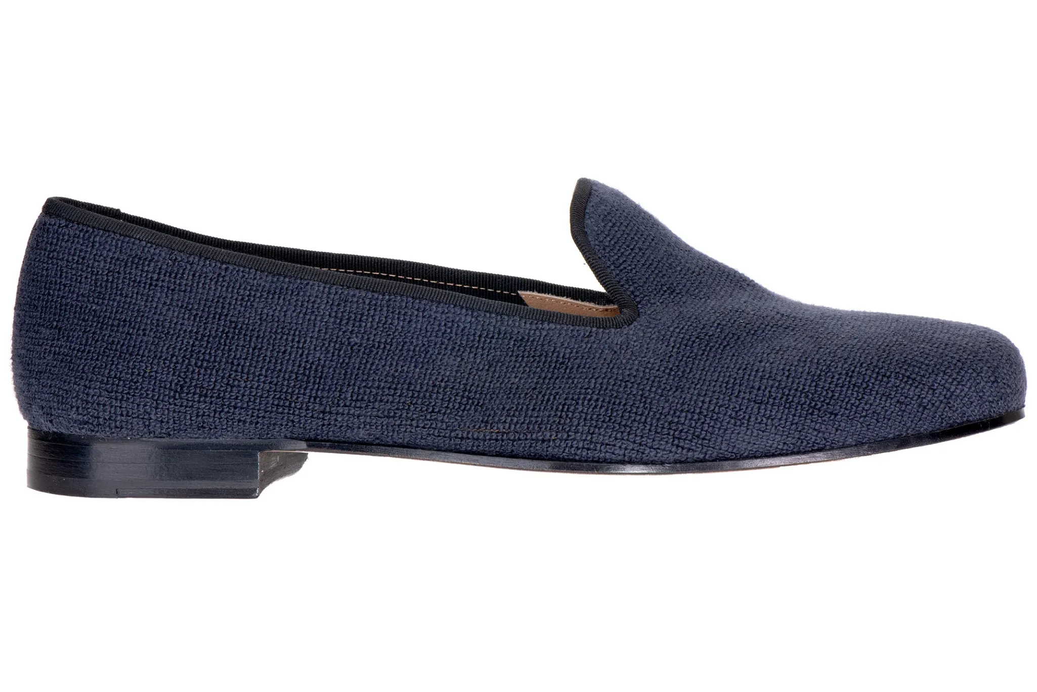 Navy Needlepoint Slipper (Men)