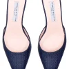 Navy Raffia Greta