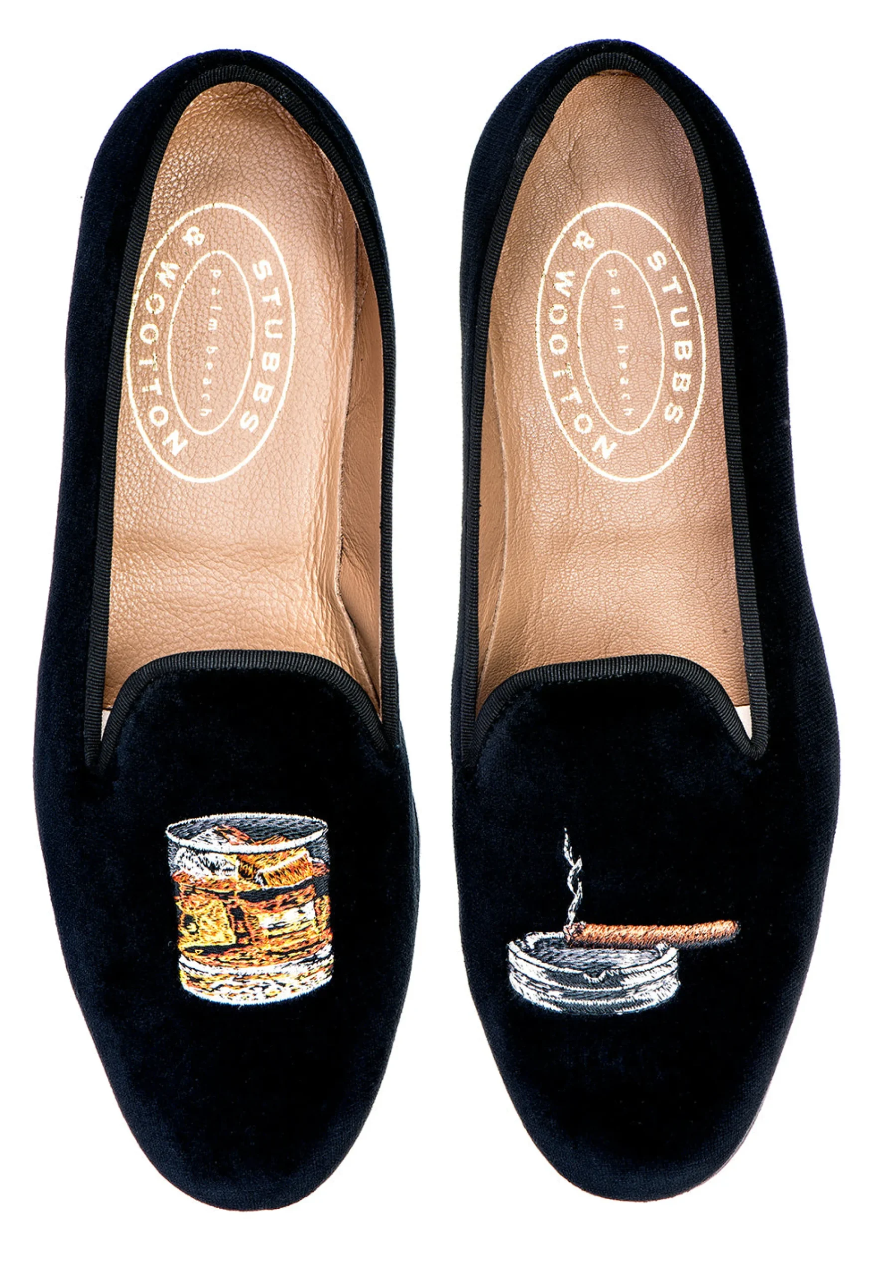 Scotch Black Velvet Slipper (Wide)