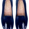 Skyline Navy Velvet Slipper (Men)