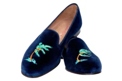 Storm Navy Velvet Slipper (Men)
