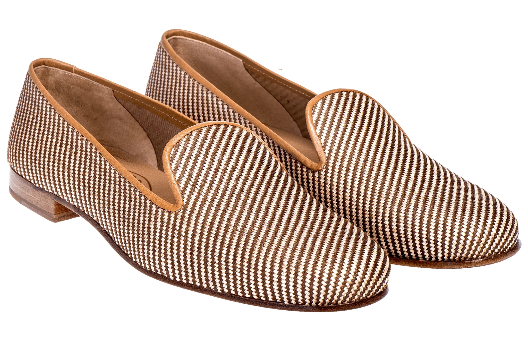 Straw Cream Raffia Slipper (Men)