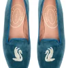 Swans Teal Velvet Slipper (Men)