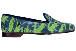 Wetlands Navy Needlepoint Slipper (Men)