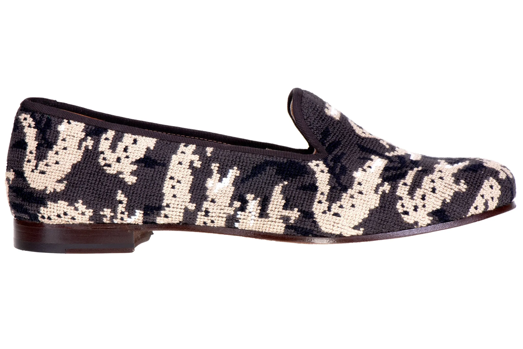 Wetlands Noir Needlepoint Slipper (Women)